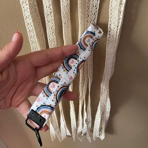 Beautiful rainbow keyfob wristlet
